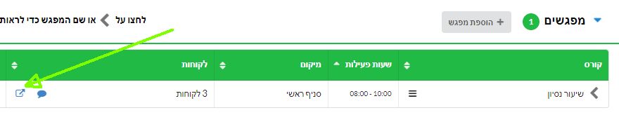 צילום מסך של מפגשים בדף היום